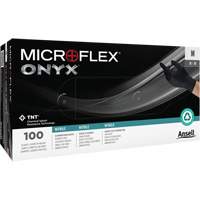 Onyx&reg; Gloves, Small, Nitrile, 3.5-mil, Powder-Free, Black Consource