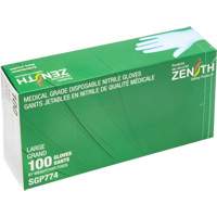 Puncture-Resistant Medical-Grade Disposable Gloves, Large, Nitrile, 4.5-mil, Powder-Free, Blue, Class 2 Consource