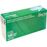 Gants jetables de calibre m&eacute;dical r&eacute;sistants &agrave; la perforation, 2T-Grand, Nitrile, 4,5 mils, Sans poudre, Bleu, Classe 2 Consource