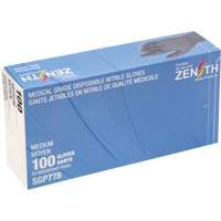 Puncture-Resistant Medical-Grade Disposable Gloves, Medium, Nitrile, 5-mil, Powder-Free, Black, Class 2 Consource
