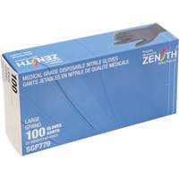 Puncture-Resistant Medical-Grade Disposable Gloves, Large, Nitrile, 5-mil, Powder-Free, Black, Class 2 Consource