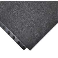 Tapis antifatigue 24/Seven Locksafe, Lisse, 3' x 3' x 5/8", Noir, Caoutchouc naturel Consource