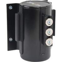 Barri&egrave;re &agrave; fixation murale avec ruban magn&eacute;tique, Acier, Fixation par vis, 12', Ruban Noir Consource