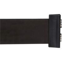 Wall Mount Barrier with Magnetic Tape, Steel, Screw Mount, 7', Black Tape Consource