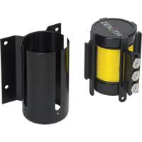 Wall Mount Barrier with Magnetic Tape, Steel, Screw Mount, 12', Yellow Tape Consource
