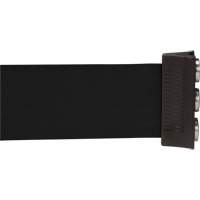 Barri&egrave;re &agrave; fixation murale avec ruban magn&eacute;tique, Acier, Fixation par vis, 12', Ruban Noir Consource