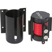 Barri&egrave;re &agrave; fixation murale avec ruban magn&eacute;tique, Acier, Fixation par vis, 7', Ruban Rouge Consource