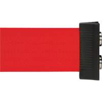 Barri&egrave;re &agrave; fixation murale avec ruban magn&eacute;tique, Acier, Fixation par vis, 7', Ruban Rouge Consource