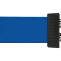 Barri&egrave;re &agrave; fixation murale avec ruban magn&eacute;tique, Acier, Fixation par vis, 7', Ruban Bleu Consource