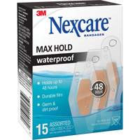 Pansements imperm&eacute;ables &agrave; tenue maximale Nexcare, Assorti, Plastique, St&eacute;rile Consource