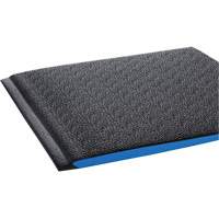 Tapis ergonomiques Wear-Bond Comfort-King, Rugueux, 2' x 3' x 9/16", Noir, Mousse de vinyle Consource