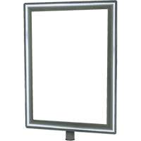 Heavy-Duty Vertical Sign Holder for Classic Posts, Polished Chrome Consource