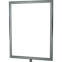Heavy-Duty Vertical Sign Holder for Classic Posts, Polished Chrome Consource