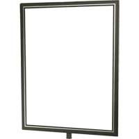 Heavy-Duty Vertical Sign Holder for Classic Posts, Satin Chrome Consource