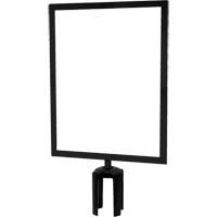 Heavy-Duty Horizontal Sign Holder with Tensabarrier&reg; Post Adapter, Black Consource
