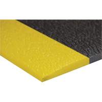 Tapis antifatigue Airsoft, Rugueux, 3' x 5' x 3/8", Noir/Jaune, &eacute;ponge en PVC Consource