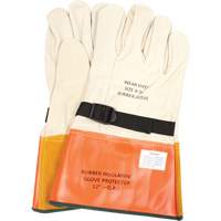 Gants de protection en cuir avec sangle, Taille 8, 12" lo Consource