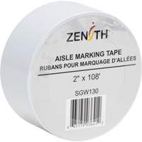 Aisle Marking Tape, 2" x 108', PVC, White Consource