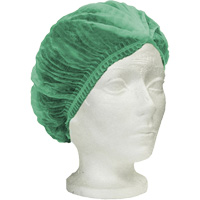 Ronco Care Pleated Bouffant Cap, Polypropylene, 21", Green Consource