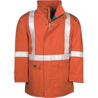 Parka dhiver &agrave; doublure matelass&eacute;e AllOut Westex UltraSoft avec bandes r&eacute;fl&eacute;chissantes, Petit, Orange haute visibilit&eacute;, 46 cal/cm² Consource
