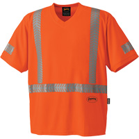 6900 CoolPass&reg; UV Protection Safety T-Shirt, 2X-Large, High Visibility Orange Consource