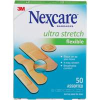 Pansements ultra-extensibles Nexcare, Assorti, Plastique, Non st&eacute;rile Consource