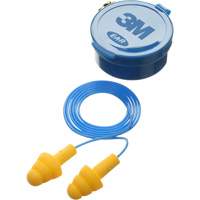 Bouchons d'oreilles pr&eacute;moul&eacute;s E-A-R Ultrafit, Avec cordon, Paire - Boîtier en plastique, 25 dB NRR, Taille unique Consource