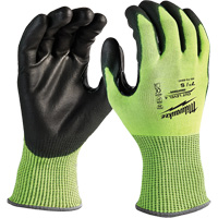 High-Visibility Cut-Resistant Gloves, Size Small, 13 Gauge, Nitrile/Polyurethane Coated, Polyethylene Shell, ANSI/ISEA 105 Level 4 Consource