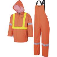 R85 Ensemble imperm&eacute;able de s&eacute;curit&eacute; 3 pi&egrave;ces ignifuge Element FR, Petit, Orange haute visibilit&eacute; Consource