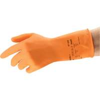 AlphaTec&reg; 87-320 Chemical-Resistant Gloves, Size 9.5, 11.8" L, Rubber Latex, Cotton/Flock-Lined Inner Lining, 17-mil Consource