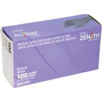 Gants jetables de calibre m&eacute;dical, Moyen, Nitrile, 6 mils, Sans poudre, Noir, Classe 2 Consource