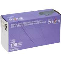 Medical Grade Disposable Gloves, Large, Nitrile, 6-mil, Powder-Free, Black, Class 2 Consource