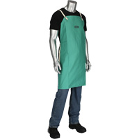 Tablier en satinette 100 % coton trait&eacute; FR Ironcat Dynamic, Salopette, Vert Consource