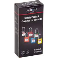 Lock for Lockouts, Safety Padlock, Keyed Different, Thermoplastic, 1-1/2" Width Consource
