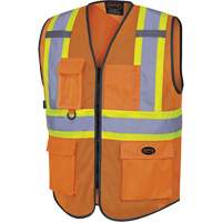 6960 Veste de s&eacute;curit&eacute; &agrave; maille en avant, Orange haute visibilit&eacute;, Moyen, Polyester Consource