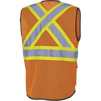 6960 Veste de s&eacute;curit&eacute; &agrave; maille en avant, Orange haute visibilit&eacute;, Moyen, Polyester Consource
