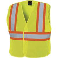 598P Veste de s&eacute;curit&eacute; &agrave; maille d&eacute;tachable, Jaune lime haute visibilit&eacute;, Moyen/Petit, Polyester Consource