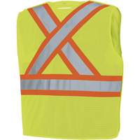 598P Veste de s&eacute;curit&eacute; &agrave; maille d&eacute;tachable, Jaune lime haute visibilit&eacute;, Moyen/Petit, Polyester Consource
