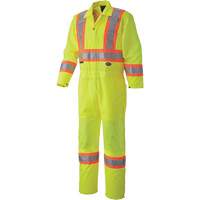 5999A Traffic Safety Coveralls, X-Small, High Visibility Lime-Yellow Consource