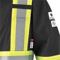 7702BKT FR-Tech&reg; Arc-Rated Coverall, Size 40 (Tall), Black, 10 cal/cm² Consource