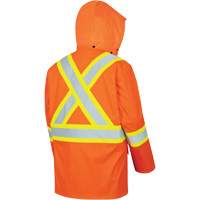 5892PKT High-Visibility FR Waterproof Safety Jacket, X-Small, High Visibility Orange Consource