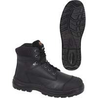 1025 Black 6" Work Boots, Leather, Steel Toe, Size 10 Consource