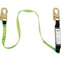 SA-5400-6 Shock Absorbing Lanyard, 6', Snap Hook Center, Snap Hook Leg Ends, Polyester Consource