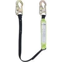 SA-6400-4 Shock Absorbing Lanyard, 4', Snap Hook Center, Snap Hook Leg Ends, Polyester Consource