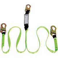 SA-54000-4 Shock Absorbing Lanyard, 4', Snap Hook Center, Snap Hook Leg Ends, Polyester Consource