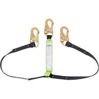 SA-64000-6 Shock Absorbing Lanyard, 6', Snap Hook Center, Snap Hook Leg Ends, Polyester Consource