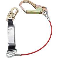SA-5502-4 Shock Absorbing Lanyard, 4', Rebar Hook Center, Snap Hook Leg Ends, Polyester Consource
