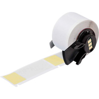Self-Laminating Wrap-Around Wire & Cable Labels, Vinyl, 1" L x 2.5" H, White Consource