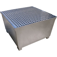 Ultra-IBC Spill Pallet en acier, Capacit&eacute; de d&eacute;versement 370 gal. US, 57,6" x 34,7" x 56,9" Consource