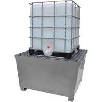 Ultra-IBC Spill Pallet en acier, Capacit&eacute; de d&eacute;versement 370 gal. US, 57,6" x 34,7" x 56,9" Consource